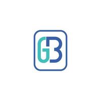 Initiale Brief bg Logo oder gb Logo Vektor Design Vorlage