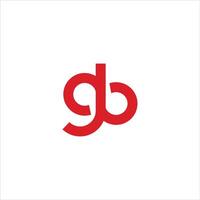 första brev bg logotyp eller gb logotyp vektor design mall