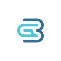 Initiale Brief bg Logo oder gb Logo Vektor Design Vorlage