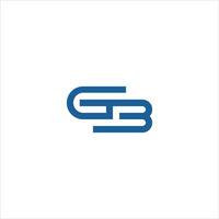 Initiale Brief bg Logo oder gb Logo Vektor Design Vorlage