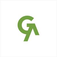Initiale Brief ag oder ga Logo Design Vorlage vektor