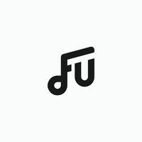 fu und uf Brief Logo Design template.fu,uf Initiale basierend Alphabet Symbol Logo Design vektor