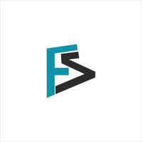 Initiale Brief fs oder sf Logo Vektor Design