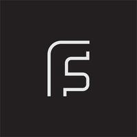 Initiale Brief fs oder sf Logo Vektor Design