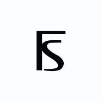 Initiale Brief fs oder sf Logo Vektor Design