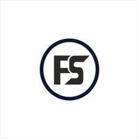 första brev fs eller sf logotyp vektor design