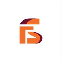 Initiale Brief fs oder sf Logo Vektor Design