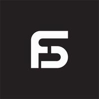 första brev fs eller sf logotyp vektor design