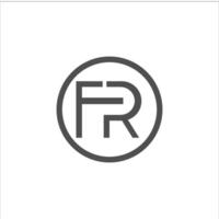 Initiale Brief fr oder rf Logo Vektor Designs