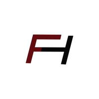 Initiale Brief fh oder hf Logo Vektor Design Vorlage