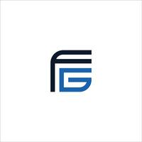 Initiale Brief fg Logo oder Freundin Logo Vektor Design Vorlage