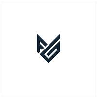 Initiale Brief fg Logo oder Freundin Logo Vektor Design Vorlage