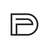 Initiale fd Brief Logo Vektor Vorlage Design. verknüpft Brief df Logo Design.