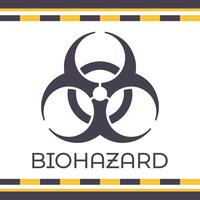 biohazard eller farlig biologisk material varning grafisk tecken vektor