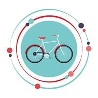 isolerat tecknad serie cykel eller cykel grafisk ikon symbol vektor