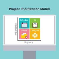 projekt prioritering matris mager sex sigma vektor illustration grafisk