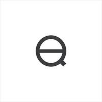 första brev ekv eller qe logotyp vektor logotyp design