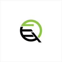 första brev ekv eller qe logotyp vektor logotyp design