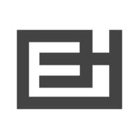 Er, äh, e und h abstrakt Initiale Monogramm Brief Alphabet Logo Design vektor