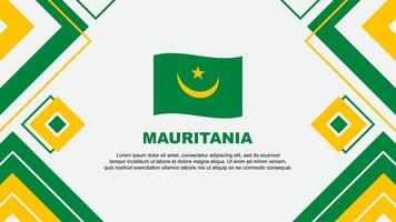 Mauretanien Flagge abstrakt Hintergrund Design Vorlage. Mauretanien Unabhängigkeit Tag Banner Hintergrund Vektor Illustration. Hintergrund