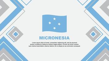 Mikronesien Flagge abstrakt Hintergrund Design Vorlage. Mikronesien Unabhängigkeit Tag Banner Hintergrund Vektor Illustration. Mikronesien Hintergrund