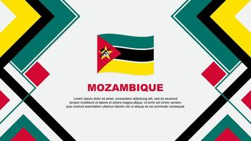 Mozambique Flagge abstrakt Hintergrund Design Vorlage. Mozambique Unabhängigkeit Tag Banner Hintergrund Vektor Illustration. Mozambique Banner