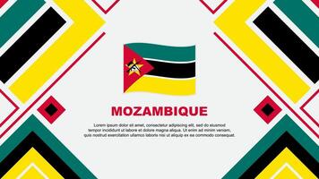 Mozambique Flagge abstrakt Hintergrund Design Vorlage. Mozambique Unabhängigkeit Tag Banner Hintergrund Vektor Illustration. Mozambique Flagge