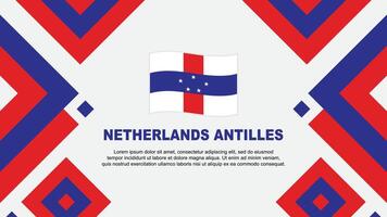 Niederlande Antillen Flagge abstrakt Hintergrund Design Vorlage. Niederlande Antillen Unabhängigkeit Tag Banner Hintergrund Vektor Illustration. Vorlage