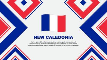 ny Kaledonien flagga abstrakt bakgrund design mall. ny Kaledonien oberoende dag baner tapet vektor illustration. ny Kaledonien oberoende dag