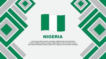 Nigeria Flagge abstrakt Hintergrund Design Vorlage. Nigeria Unabhängigkeit Tag Banner Hintergrund Vektor Illustration. Nigeria