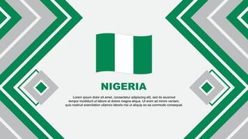Nigeria Flagge abstrakt Hintergrund Design Vorlage. Nigeria Unabhängigkeit Tag Banner Hintergrund Vektor Illustration. Nigeria Design