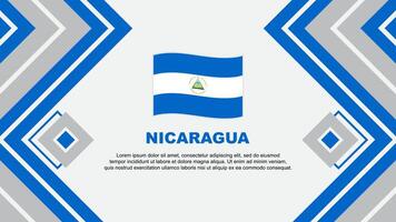 nicaragua flagga abstrakt bakgrund design mall. nicaragua oberoende dag baner tapet vektor illustration. nicaragua design