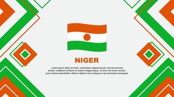 Niger Flagge abstrakt Hintergrund Design Vorlage. Niger Unabhängigkeit Tag Banner Hintergrund Vektor Illustration. Niger Hintergrund