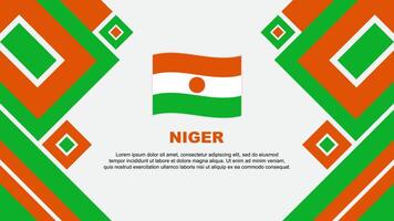 Niger Flagge abstrakt Hintergrund Design Vorlage. Niger Unabhängigkeit Tag Banner Hintergrund Vektor Illustration. Niger Karikatur