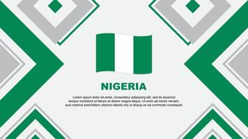Nigeria Flagge abstrakt Hintergrund Design Vorlage. Nigeria Unabhängigkeit Tag Banner Hintergrund Vektor Illustration. Nigeria Unabhängigkeit Tag