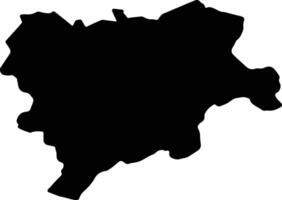 albacete Spanien silhuett Karta vektor