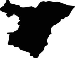 bas Nashorn Frankreich Silhouette Karte vektor