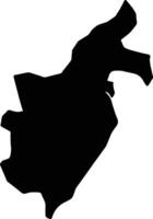 barahona dominikanisch Republik Silhouette Karte vektor