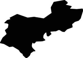 zentral Bedfordshire vereinigt Königreich Silhouette Karte vektor