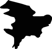 Osten ayrshire vereinigt Königreich Silhouette Karte vektor
