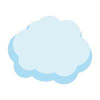 moln himmel tecknad ikon isolerad design vektor