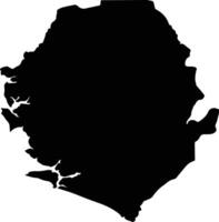 Sierra leone Silhouette Karte vektor