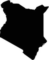 Kenia Silhouette Karte vektor