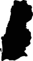 Namibe Angola Silhouette Karte vektor