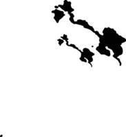 Puntarenas Costa Rica Silhouette Karte vektor