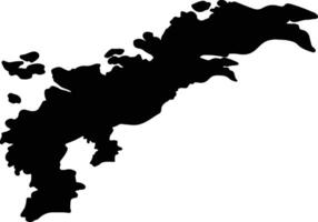 Ostbottnien Finnland Silhouette Karte vektor