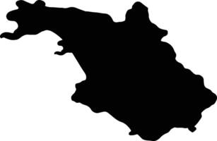 salerno Italien silhuett Karta vektor