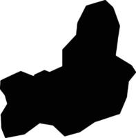 selebi-phikwe Botswana Silhouette Karte vektor