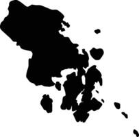 Sulawesi Tenggara Indonesien Silhouette Karte vektor
