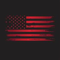 amerikanisch Flagge rötlich abstrakt Kunst mit schwarz Hintergrund Vektor Kunst